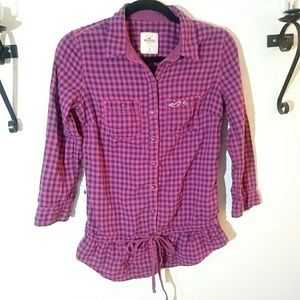 Hollister button up with tie